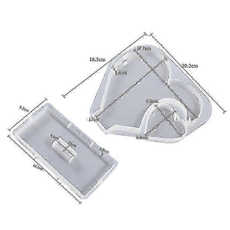 Large Photo Frame Resin Molds, Heart Shape Silicone Molds for Epoxy Resin, DIY Picture Frame Display Unique Mold for Resin