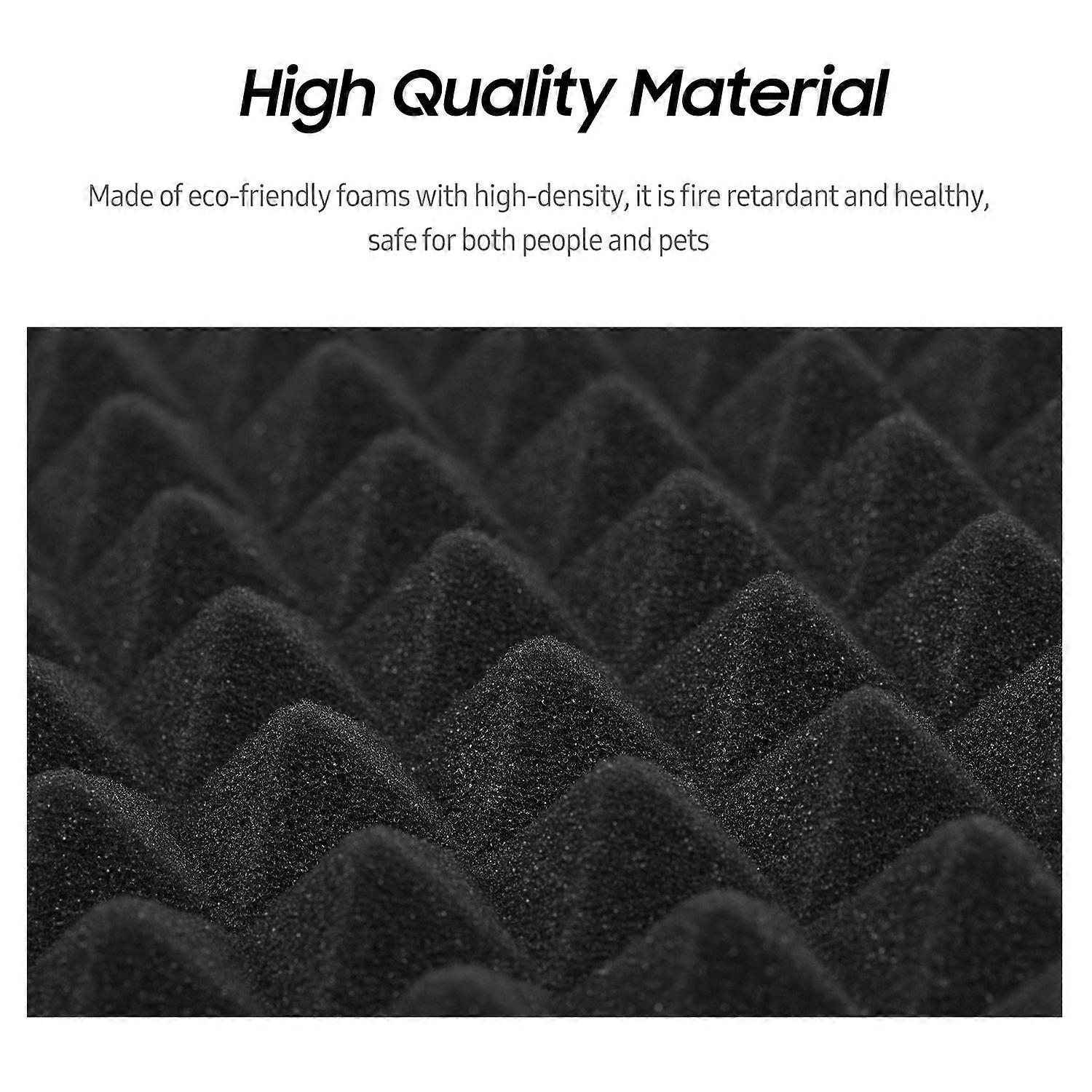 12 Pack-Studio Foams Sound Absorption Proofing Panels High-density Wedge Tiles Isolation Treatment f