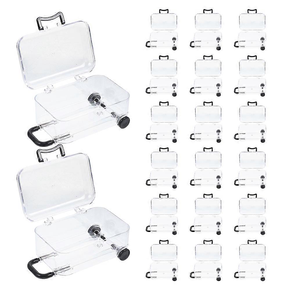 Assorted Color Mini Suitcase Candy Box for Storage 24Pcs Plastic Set