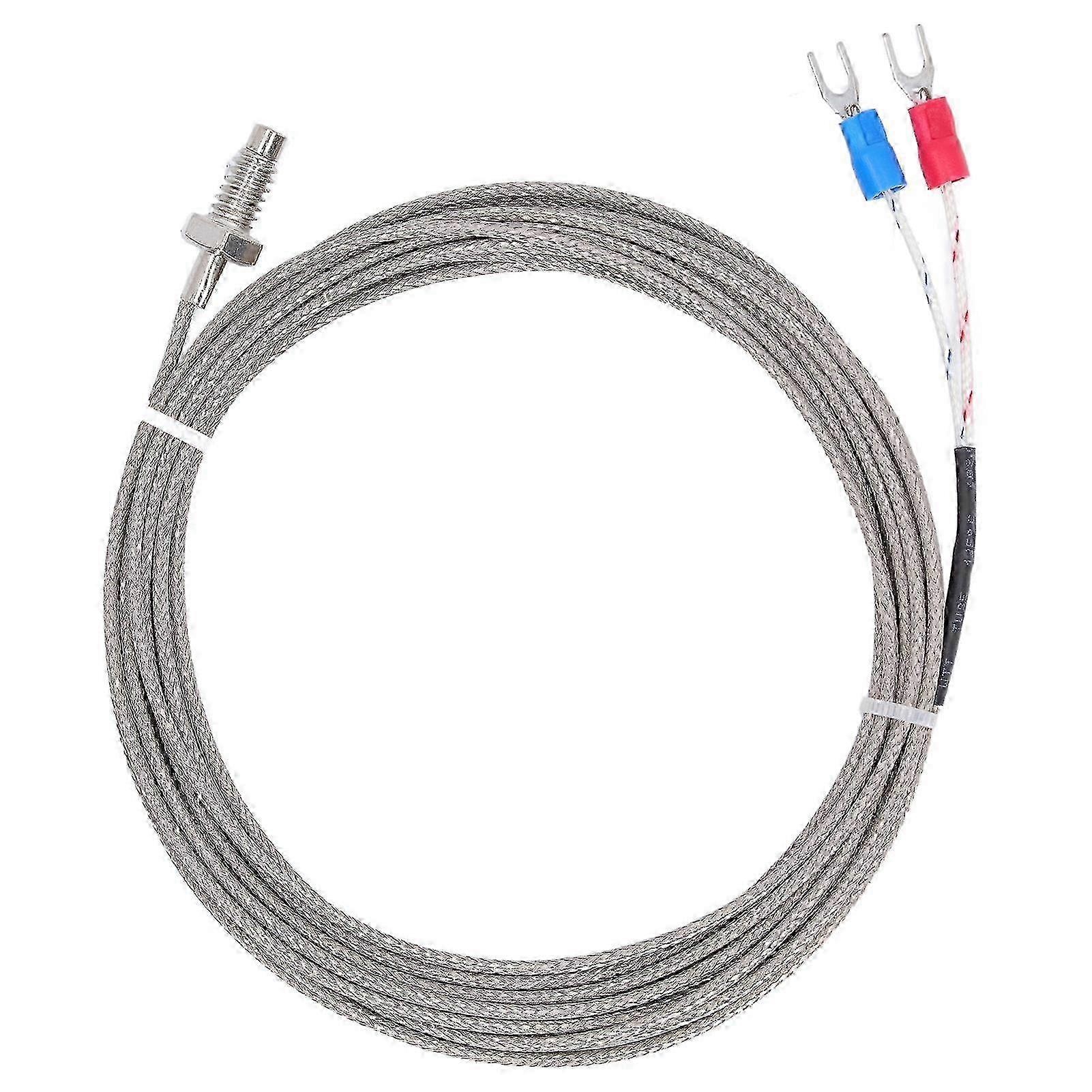 BERM K Type Screw Thermocouple Temperature Sensor Detector Gauge M6 Screw Thread 2 Wire Probe 4meter 2025