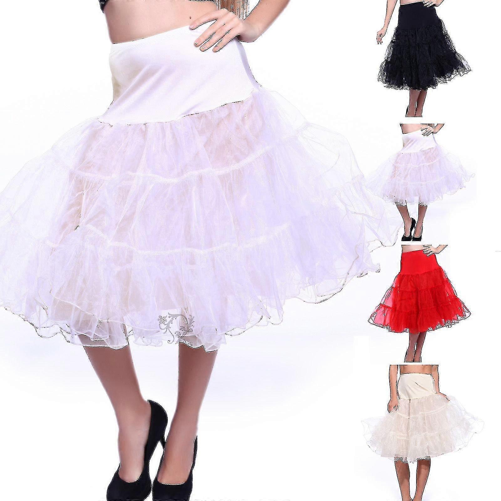 27 "أونديرسكيرت ريترو الخمسينات سوينغ خمر روكابيلي بتيكت توتو يتوهم صافي تنورة