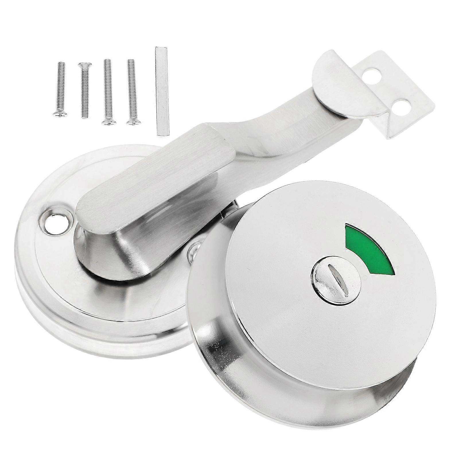 Silver Bathroom Indicator Lock for Privacy with Vacant Engaged Function