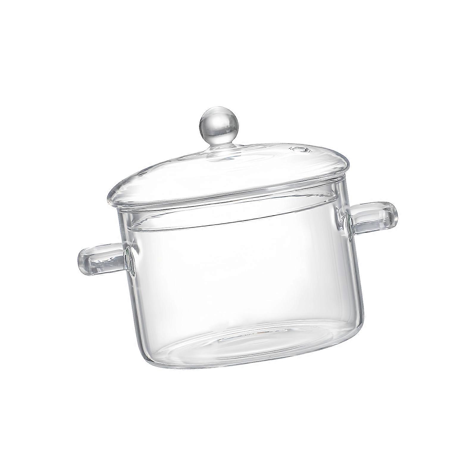 Practical Clear Soup Pot 400°C Safe Clear Body Suitable For Simmering Stews And Pastas Dishes Multicolor