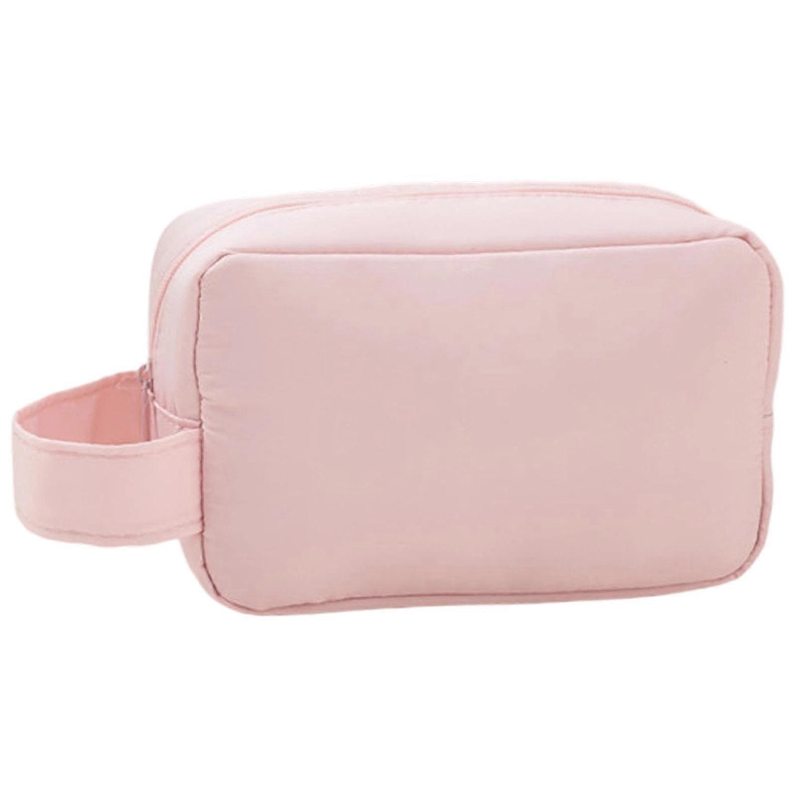 Travel Friendly Toiletry Organizers Bag Waterproof Makeup Storage Case With Ample Space And Secure Handles  small Pink