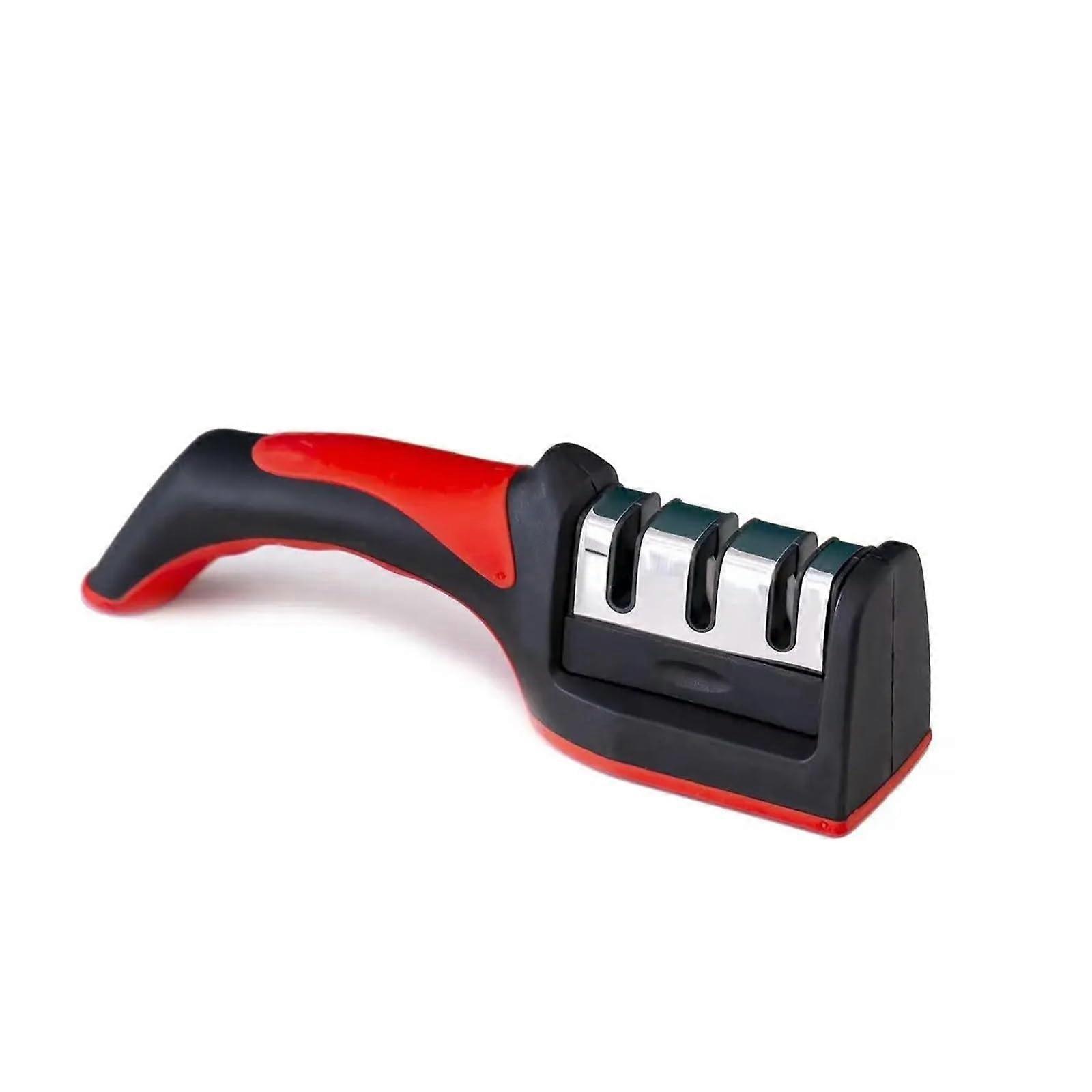 Kitchen Knife Sharpener Open Edge Fast Sharpening Tool Red 1 Piece Large