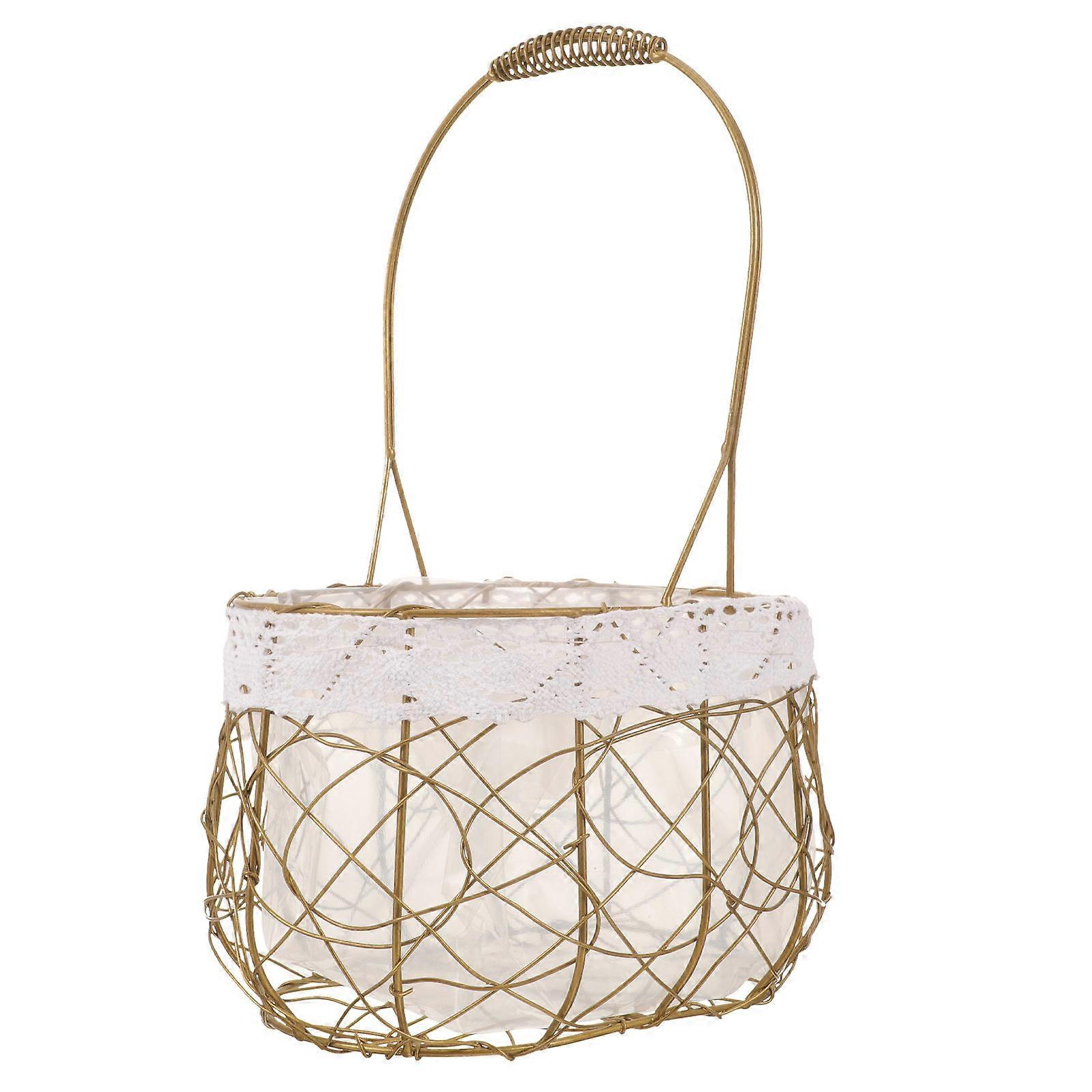 Iron Wire Storage Basket for Household Fruit and Snacks