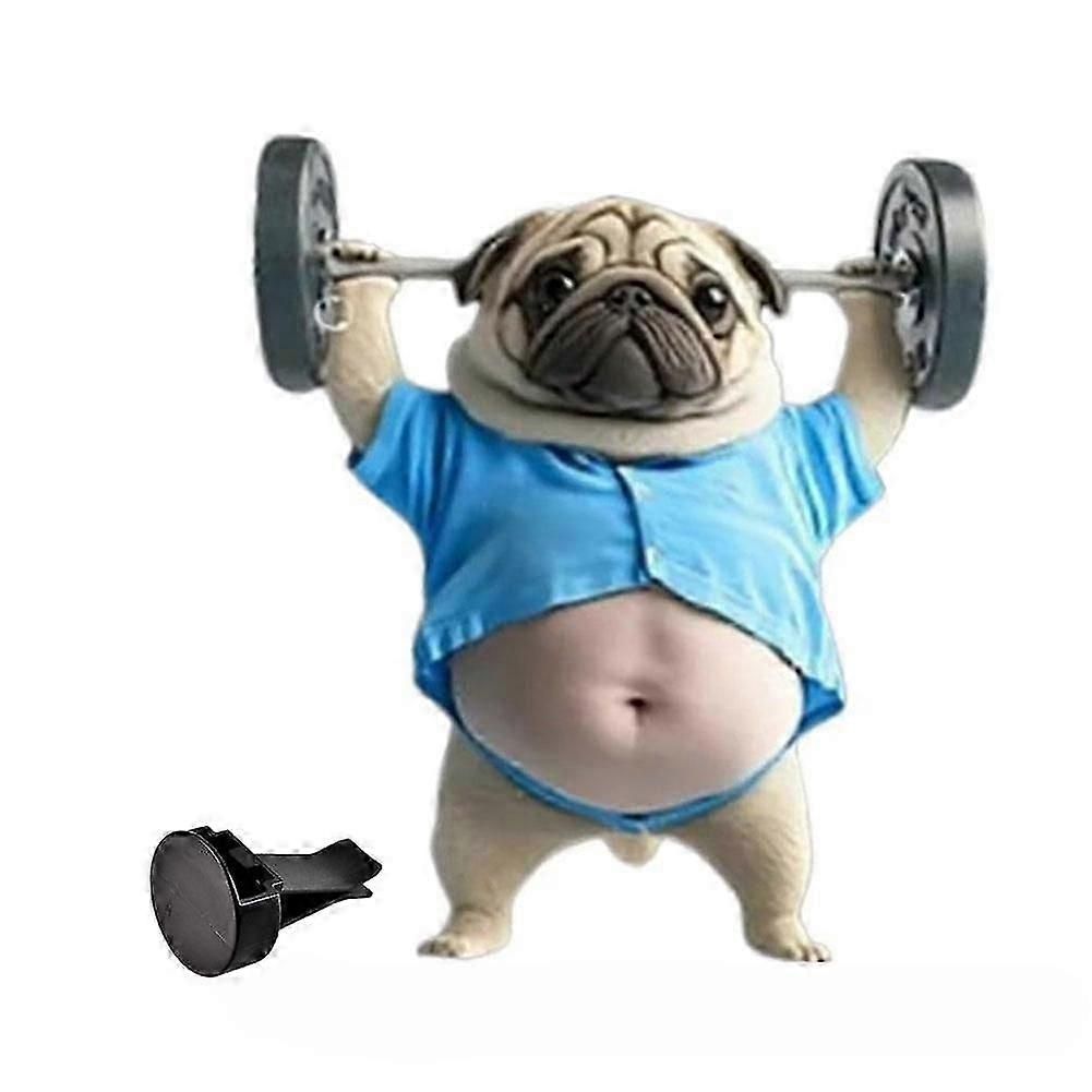 Hilarious Leg-Lifting Husky Car Vent Clip Aromatherapy Decor with Fan-Driven Scent Diffusion and Built-in Fragrance Paper