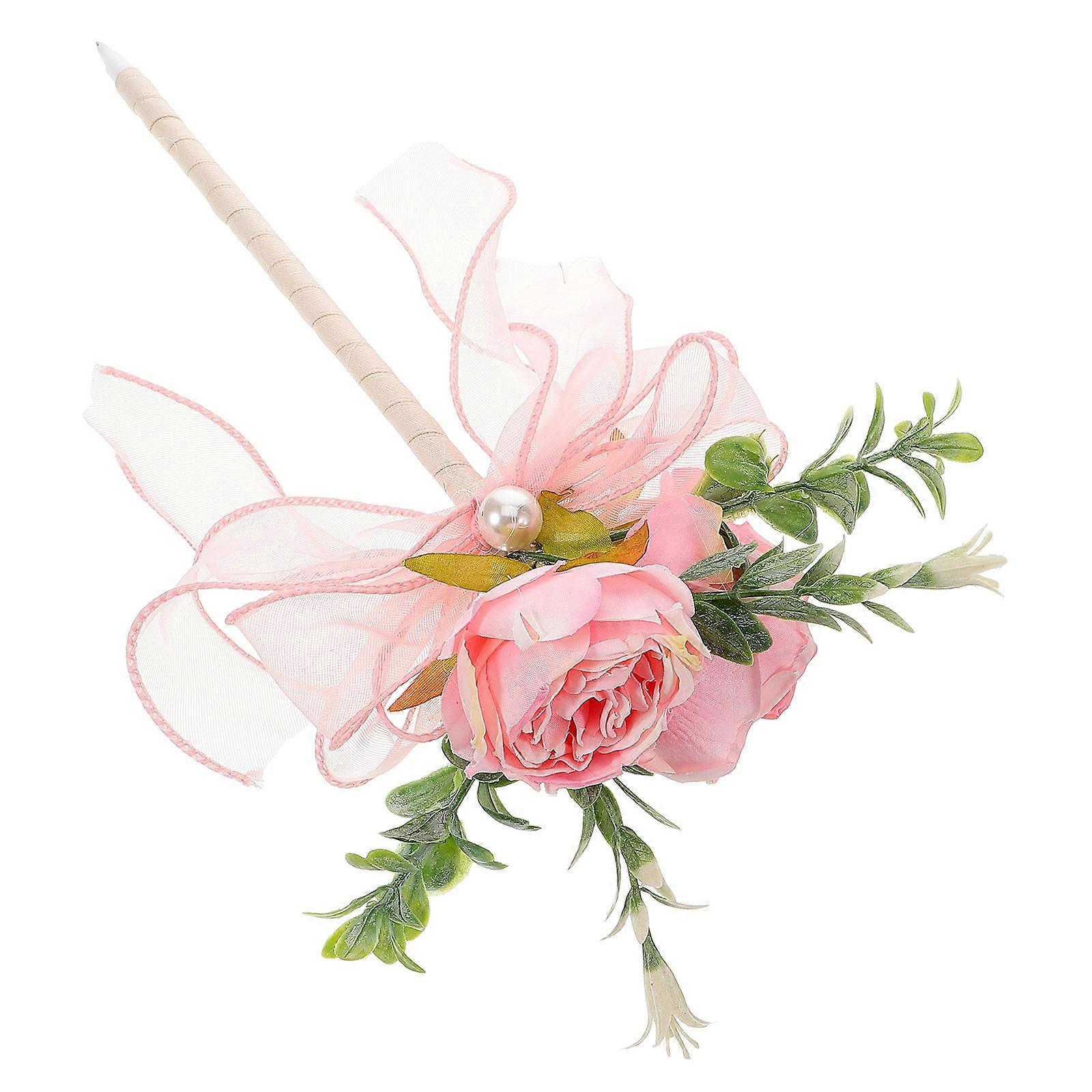 School Floral Pens for Writing Creative Artificial Rose Ballpoint Pen