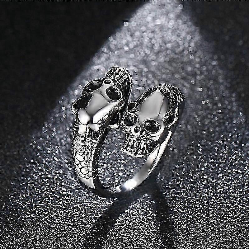 Men's Skull Open Ring, Unique Cast Design, Accessory for Bold Style