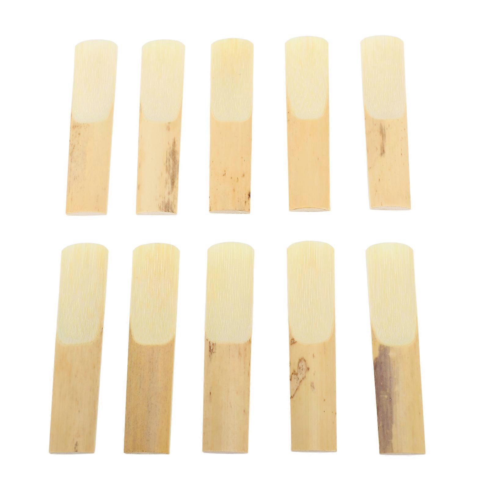 10pcs Alto Saxophone Reeds Professional Elasticity Alto Sax Traditional Reeds for Classical Jazz Strength 2.5