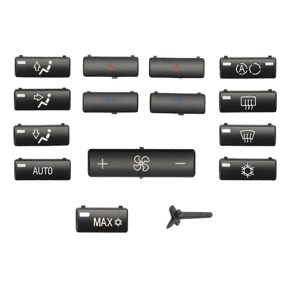 Car Heater Climate Control Air Conditioning Cap Switch Button Covers for 5 Series E39 X5 E53 1996-20
