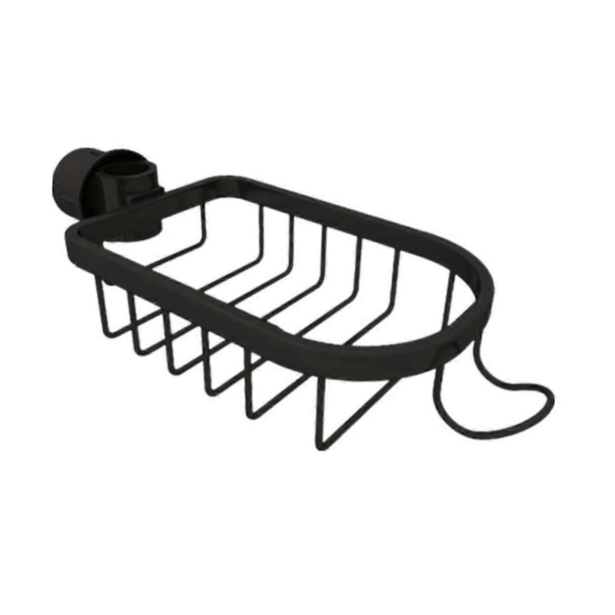 Space Aluminum Faucet Mounted Sink Storage Rack MultiFunction Sponge Holder And Soap Draining Shelf Rustproof Organizer