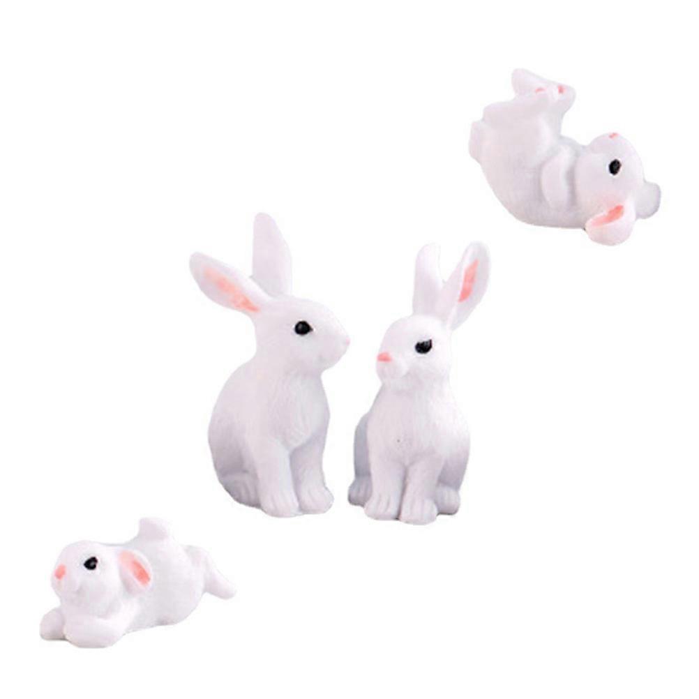 4Pcs Micro Landscape Rabbit Ornaments Rabbit DIY Micro Landscape Decor
