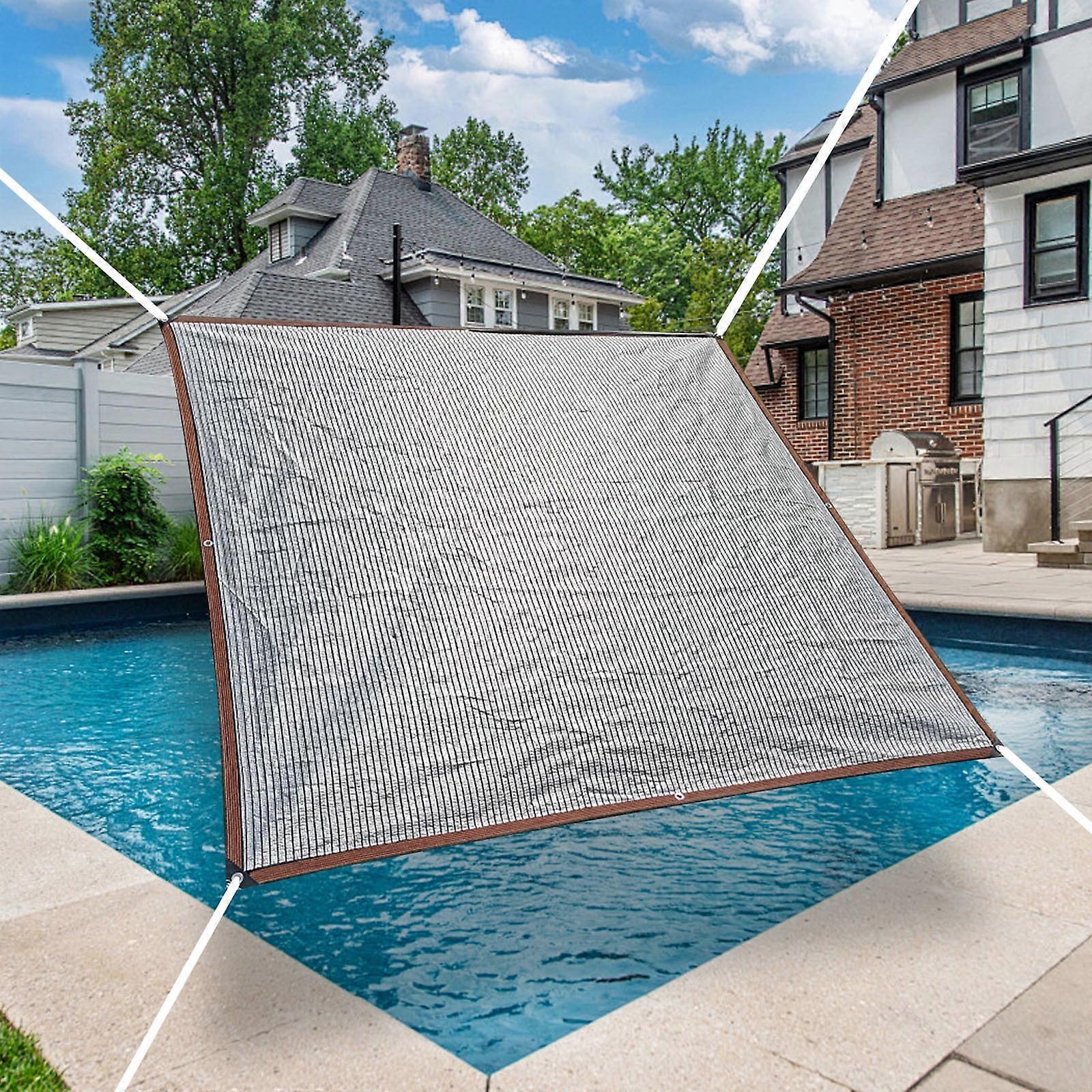 FloHua Sunshade Net 98.42x78.74in, Aluminum Foil Reflective Sunscreen Net for Balcony Courtyard, compatible with Succulent Roof Shading