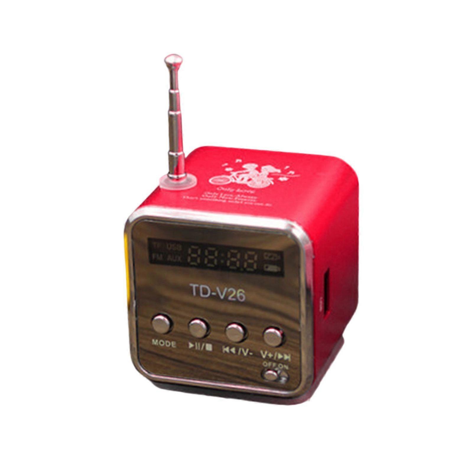 Jikaix 1/2Pcs Bluetooth-compatible Mini Speaker Digital Display Stable Connection Waterproof Rechargeable FM Radio Music Player