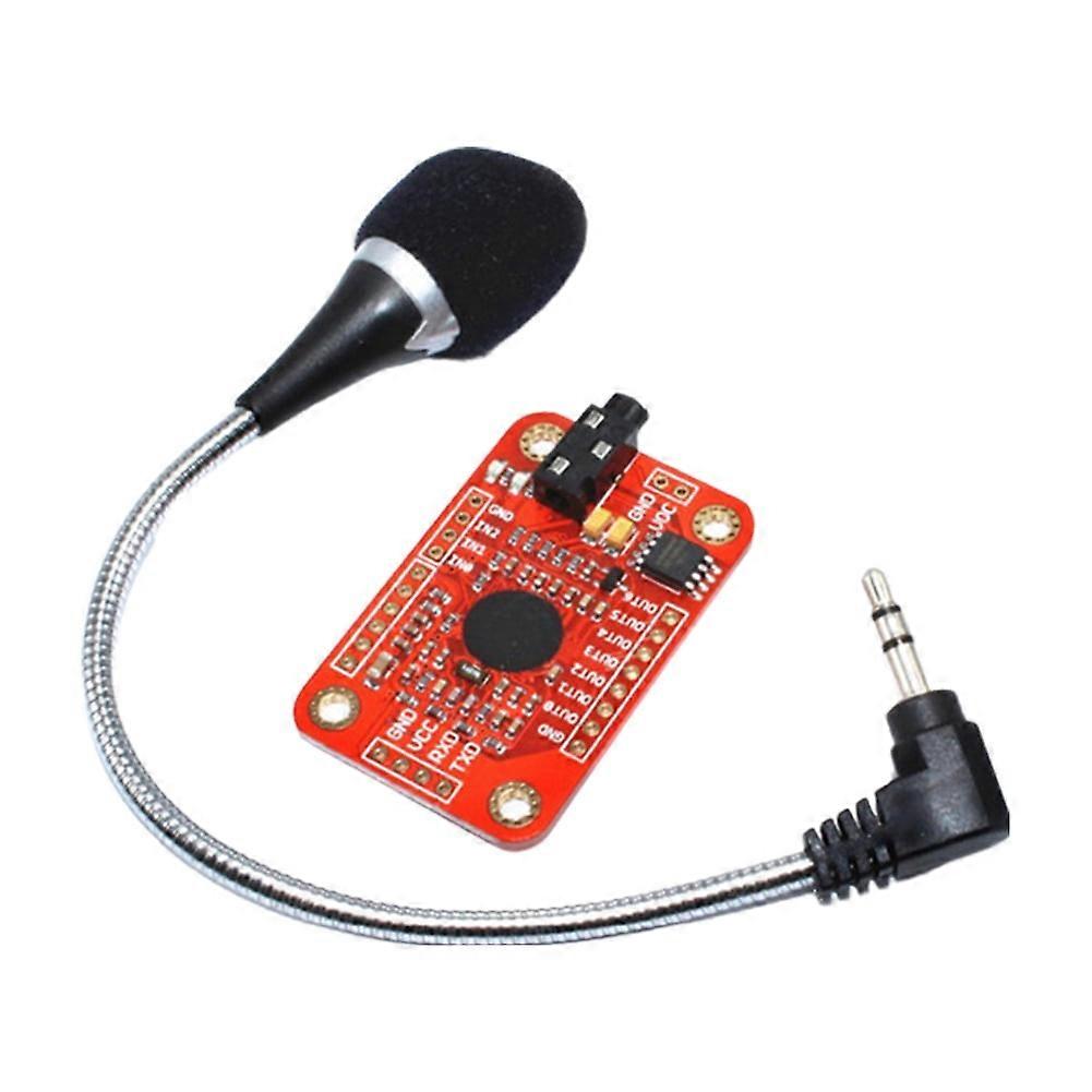 jixopn Voice Recognition Module V3, Supports 80 Commands, DC 4.4-5.5V, with Mic, Compatible with Arduino