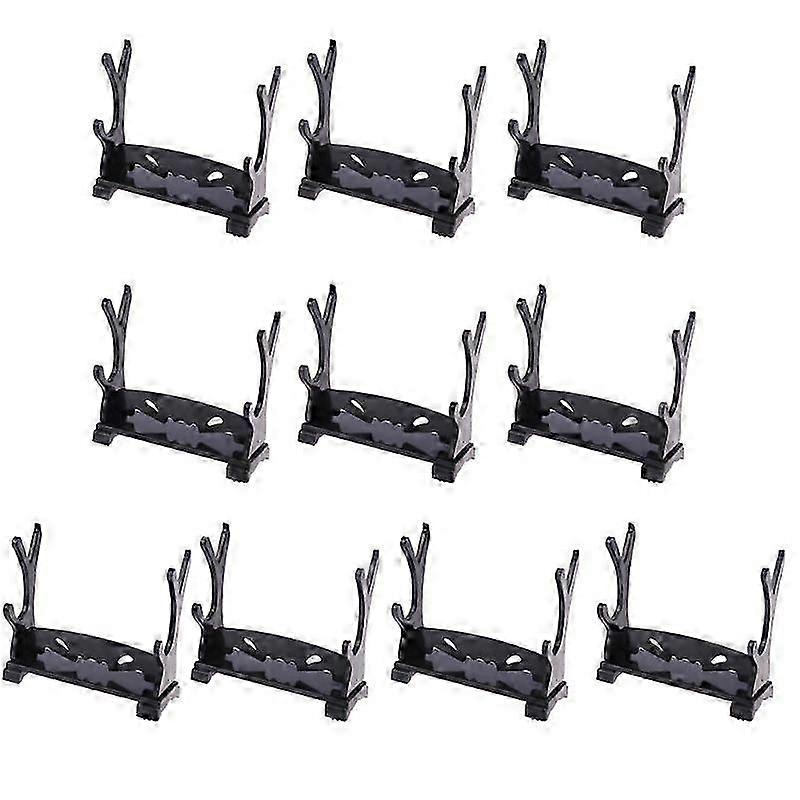 10 Pcs/Set Sword Stand Two Tiers Holder Display Stand Practical PVC Bracket Rack