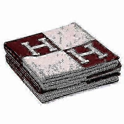 x Knitted Artificial Wool Cashmere Warm Throw Sofa Blanket