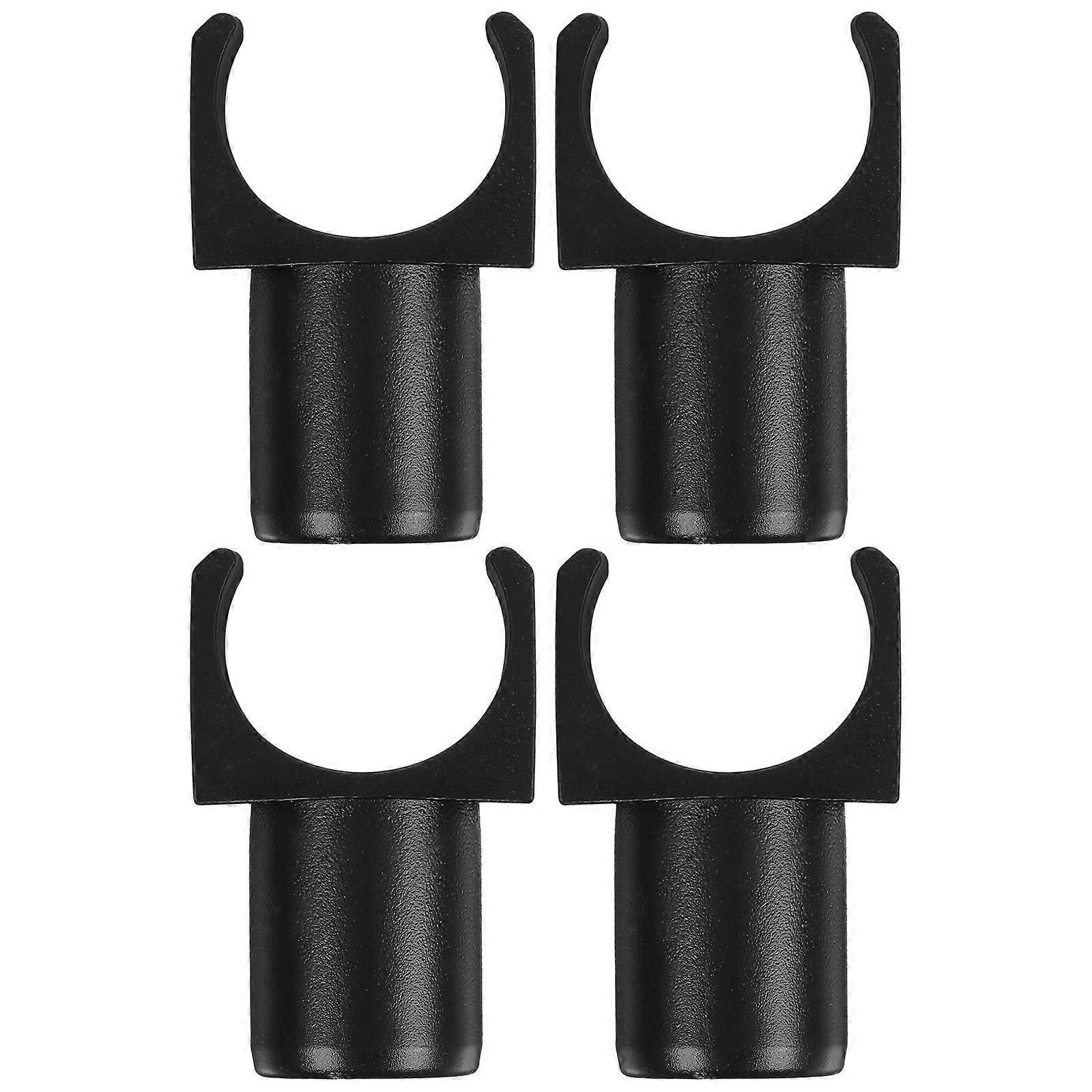 Wheelchair Replacement Part U-Shaped Rail Guide for Daily Use Plastic Black Stability Function 4Pcs
