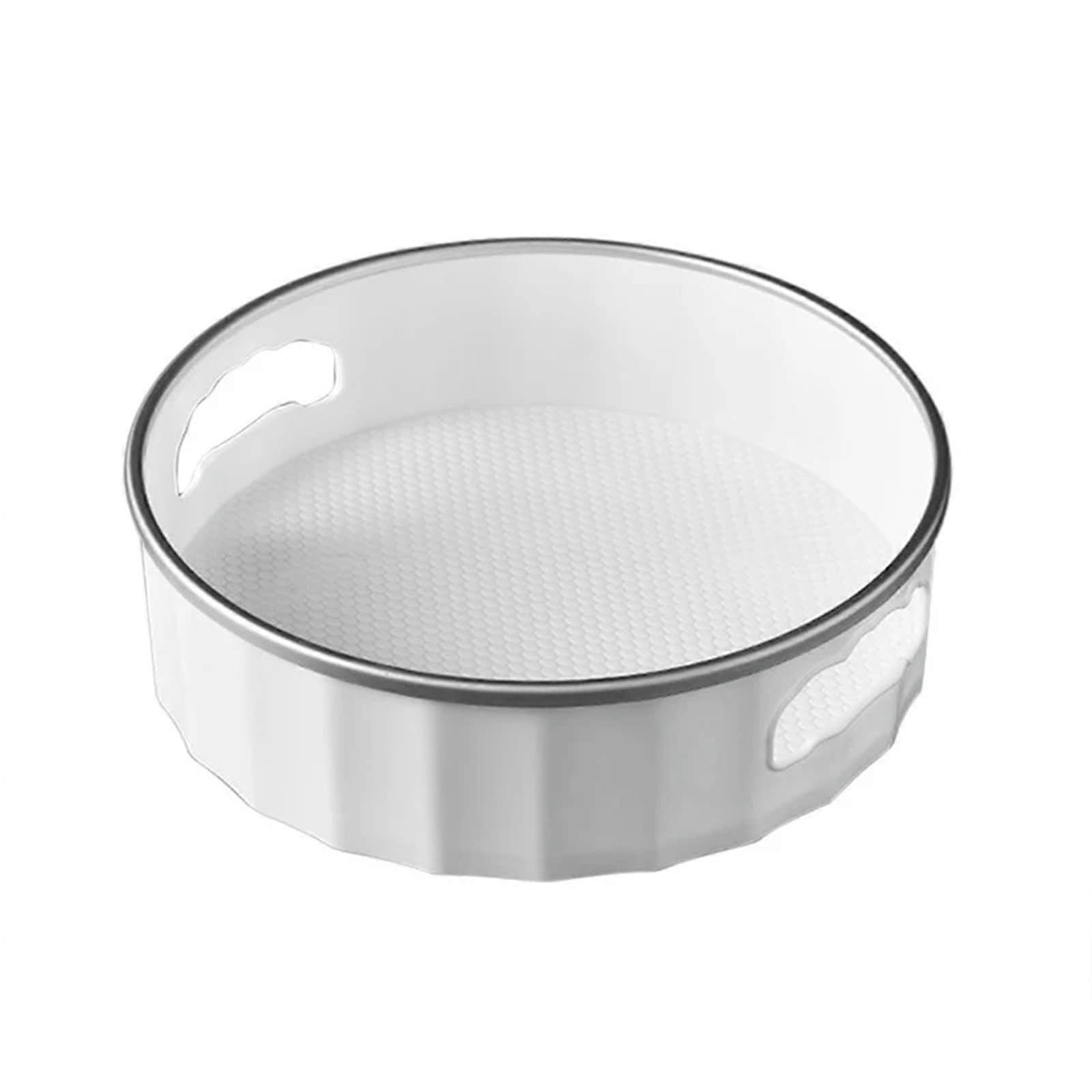Lazy Susan 360° Rotation Nonslip Base Small Plastic Turntable Spice Rack Organizer Silver Grey S
