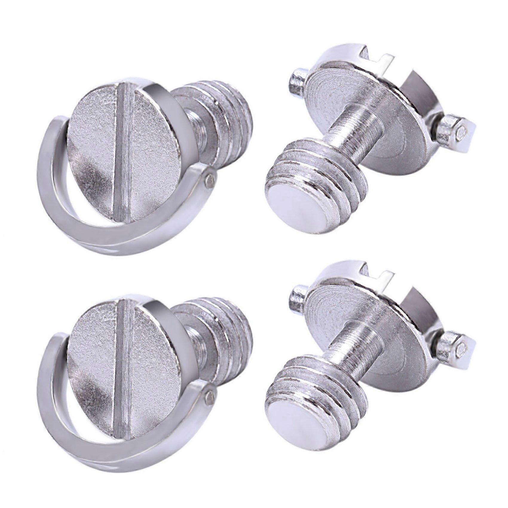 Longer Shaft D-Ring Screw 3/8 Inch-16 Thread Camera Tripod Quick Release Fixing Screw Adapter (Pack