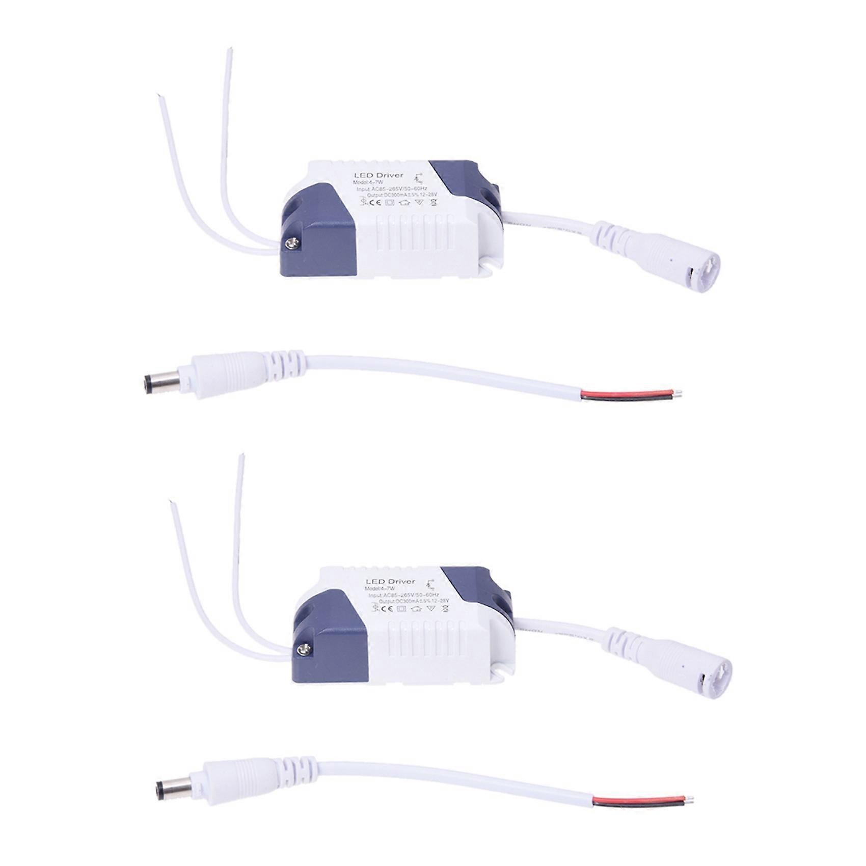 2X LED Transformer - Constant Transformer 4-7W LED Driver Power Supply Transformer DC12-24V Durable