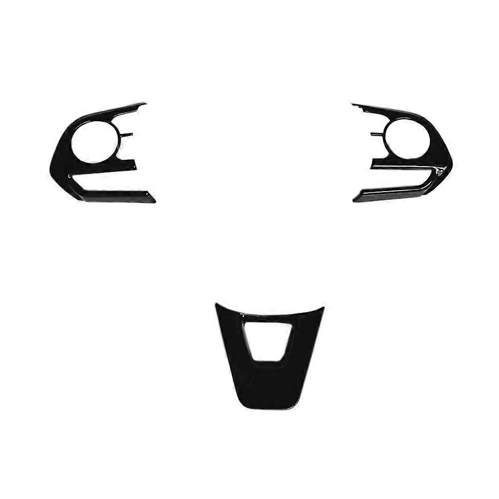 For 2020-2022 Steering Wheel Button Cover Bright Black