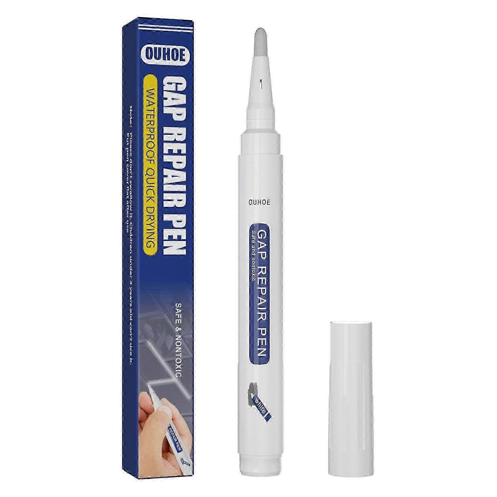 Waterproof Tile Repair Pen - Mildew Resistant, Fast Drying, Easy to Use for Seamless Tile Gap Beautification, Suitable for Tiles, Marble & Mosaics