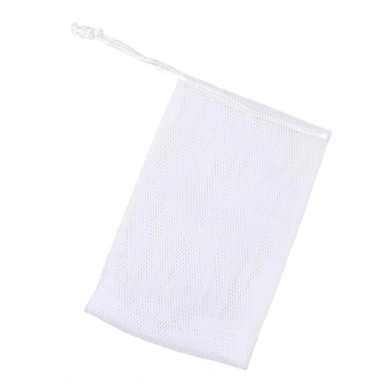 10pcs Foaming Soap Pouch with Drawstring Closure, Mesh Soap Saver Bag for Rich Foam and Drying