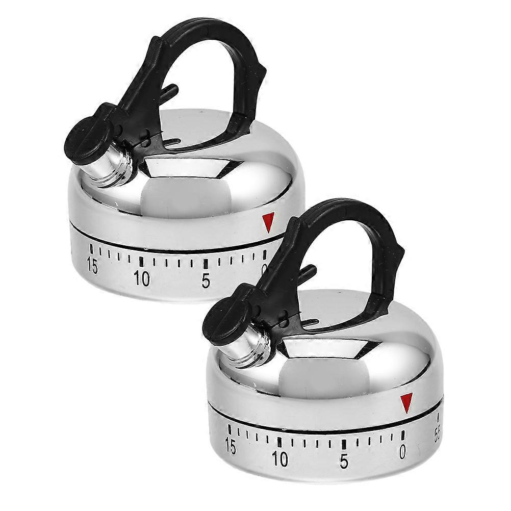 Manual Kitchen Timer for Cooking with Loud Alarm 2Pcs Mechanical Timer