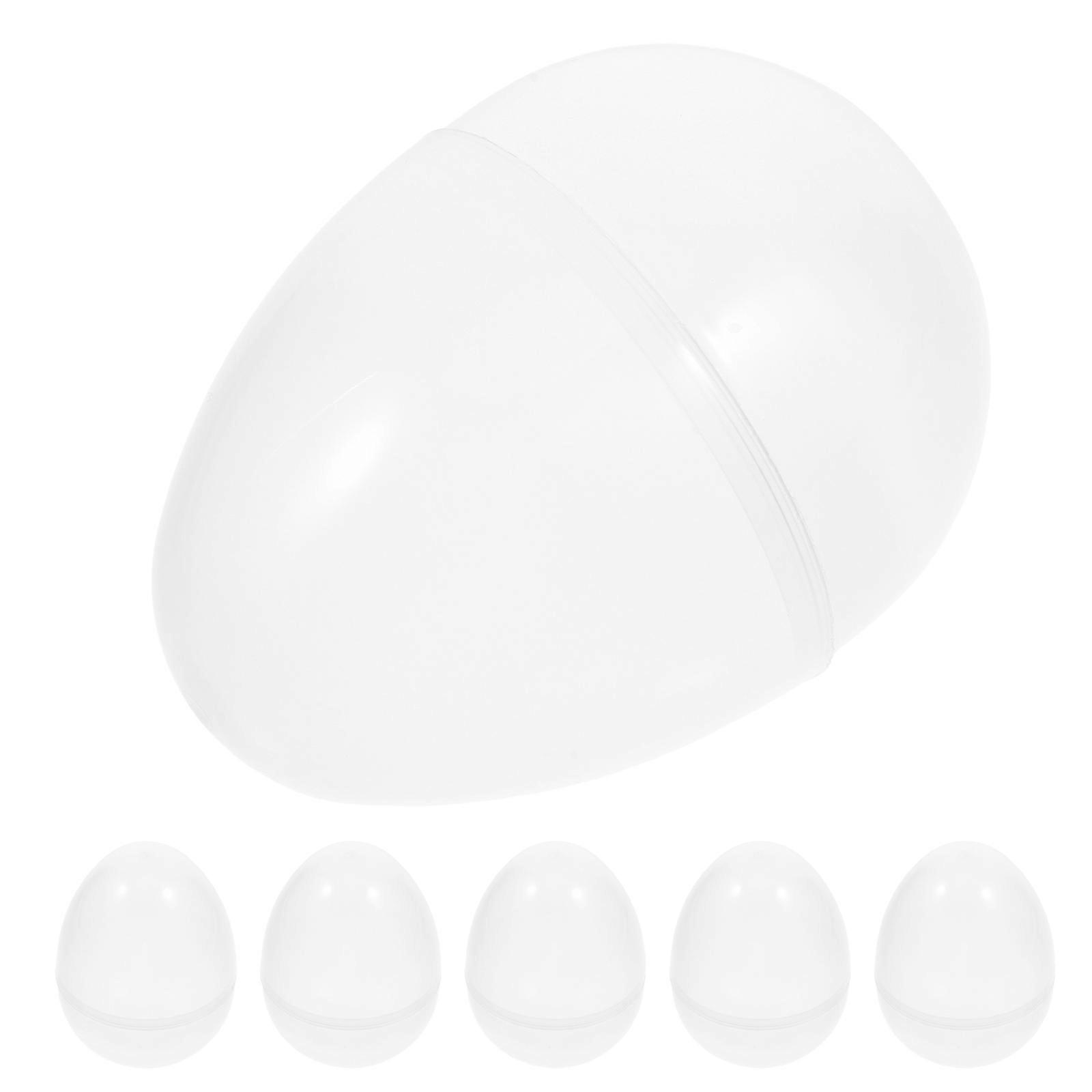 Party Gifts Fillable Easter Eggs for Decoration 6Pcs Transparent Plastic Candy Boxes