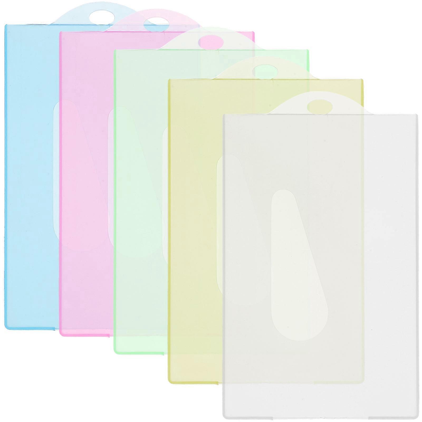Plastic Badge Holder Transparent Card Sleeves for Storage 120Pcs Assorted