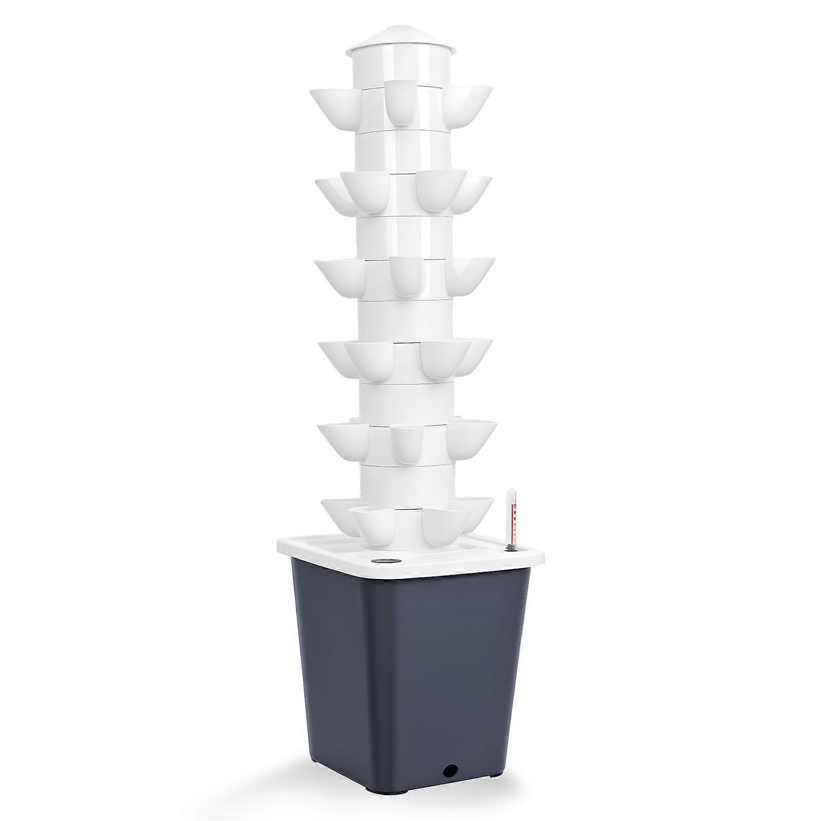 6-Layer Hydroponic Growing Tower 30 Holes, Indoor Garden, Space-Saving Design