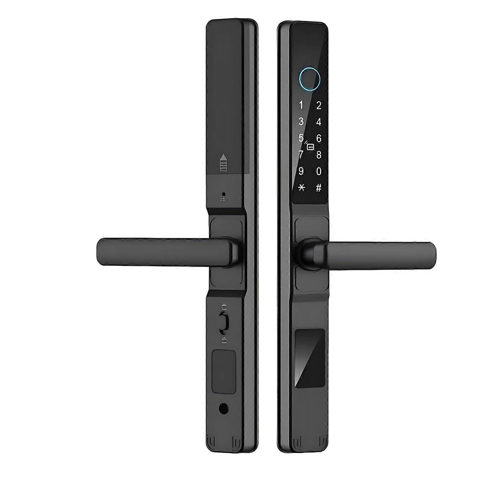 Smart Door Lock with Fingerprint RFID App Control IP66 Waterproof for Sliding Aluminum Glass Door