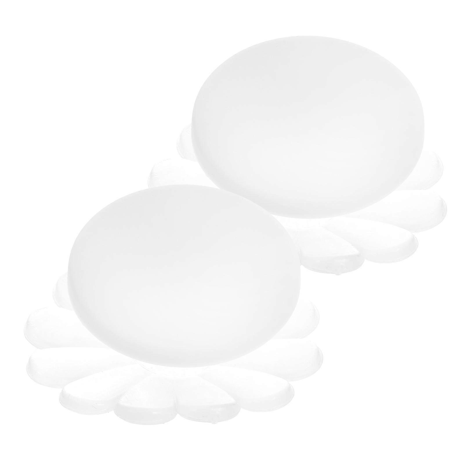 2 Sets Umbrella Tip Cap Replacement Plastic Cover for Patio Umbrella Top Accessory White