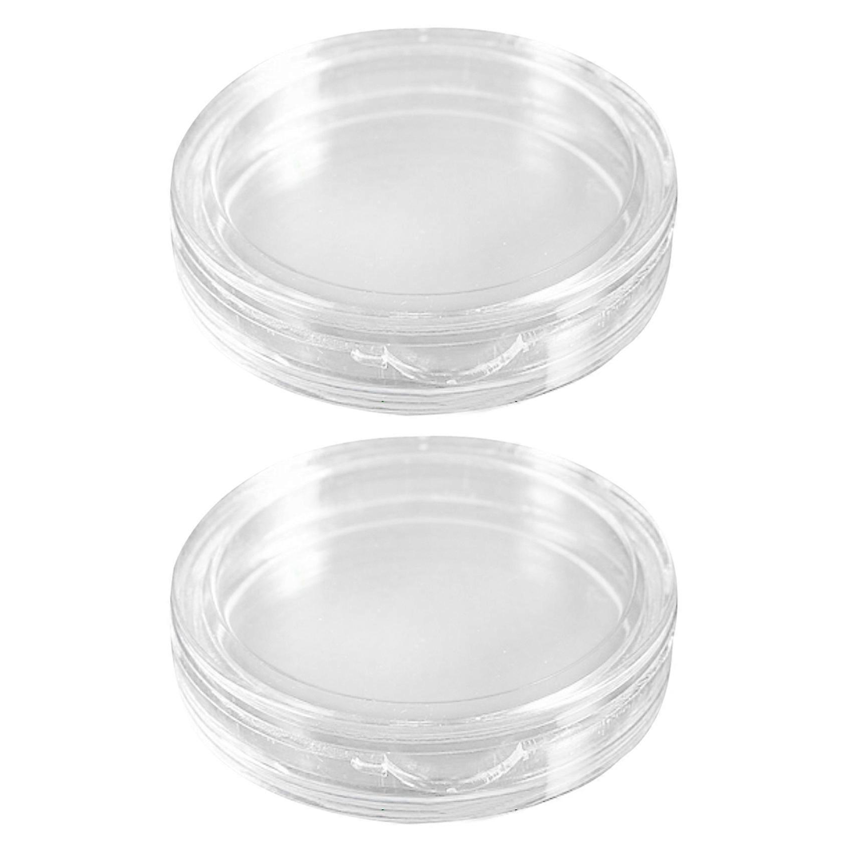20 Pcs Small Round Transparent Plastic Coin Capsules BoX 25mm