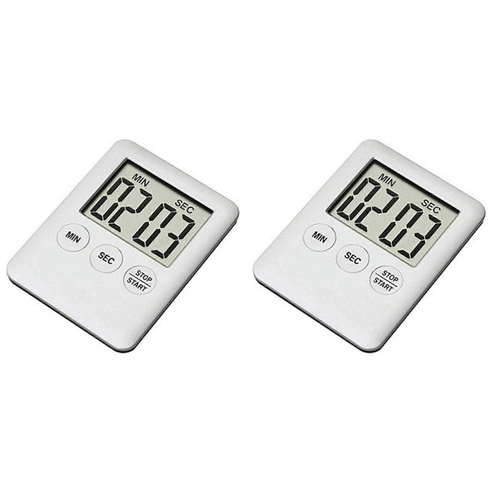 2X LED Digital Kitchen Electronic Timer Countdown Medication Reminder Kitchen Timer Portable