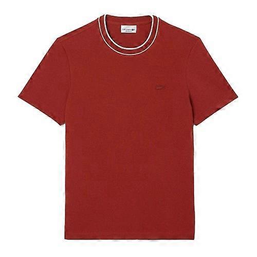 Lacoste Mens Stripe Stretch Collared T-Shirt