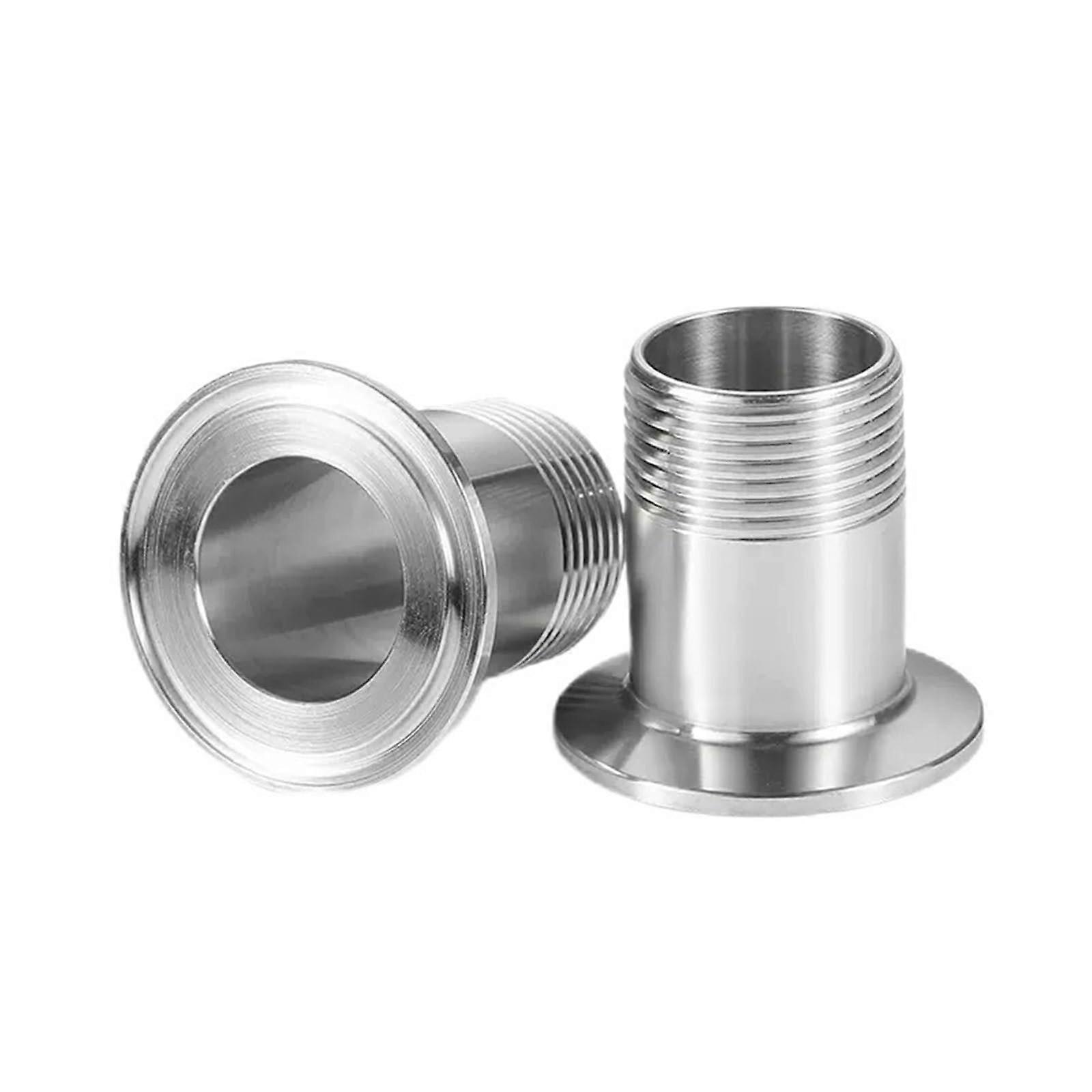 1.5 Inch Tri Clamp to BSPT Male Thread Adapter SS304 Stainless Steel Pipe Fitting for Homebrew