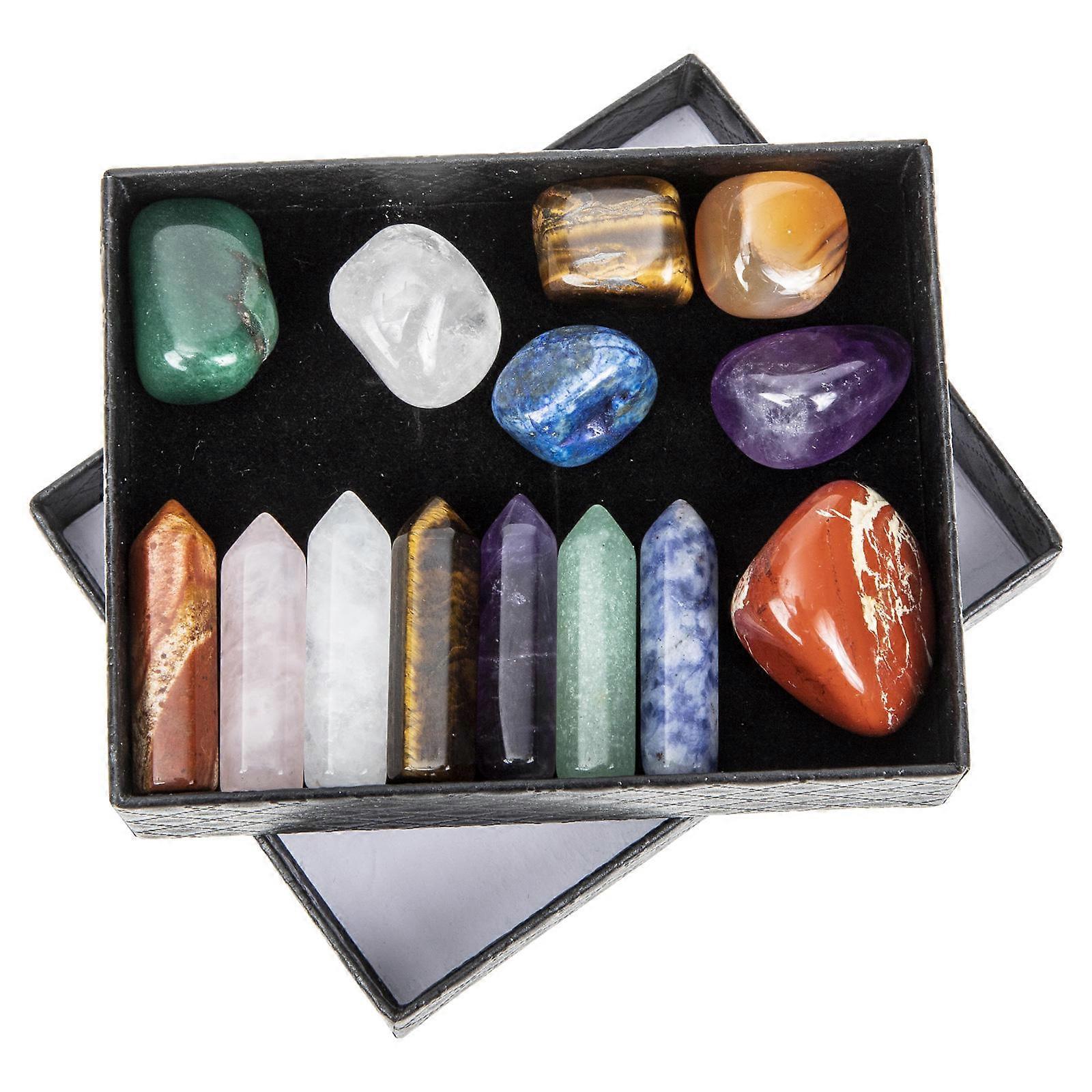 Crystal Stones Multi-Function Chakra Stones for Meditation 1Set