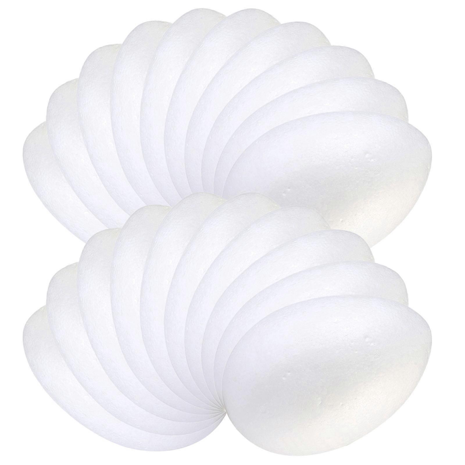 White Foam Eggs for Easter Decor DIY Crafts 20Pcs Foam Egg Painting