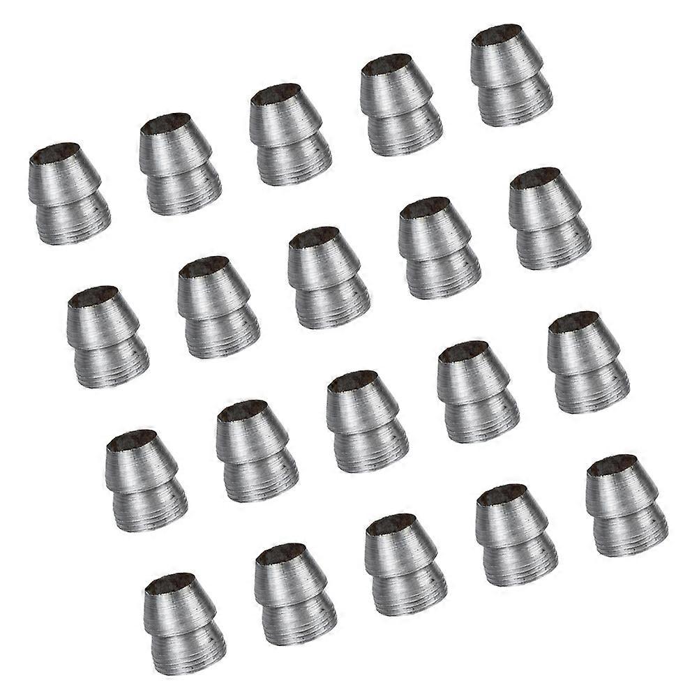 Metal Round Wedges for Handle Replacement 20Pcs Silver Iron