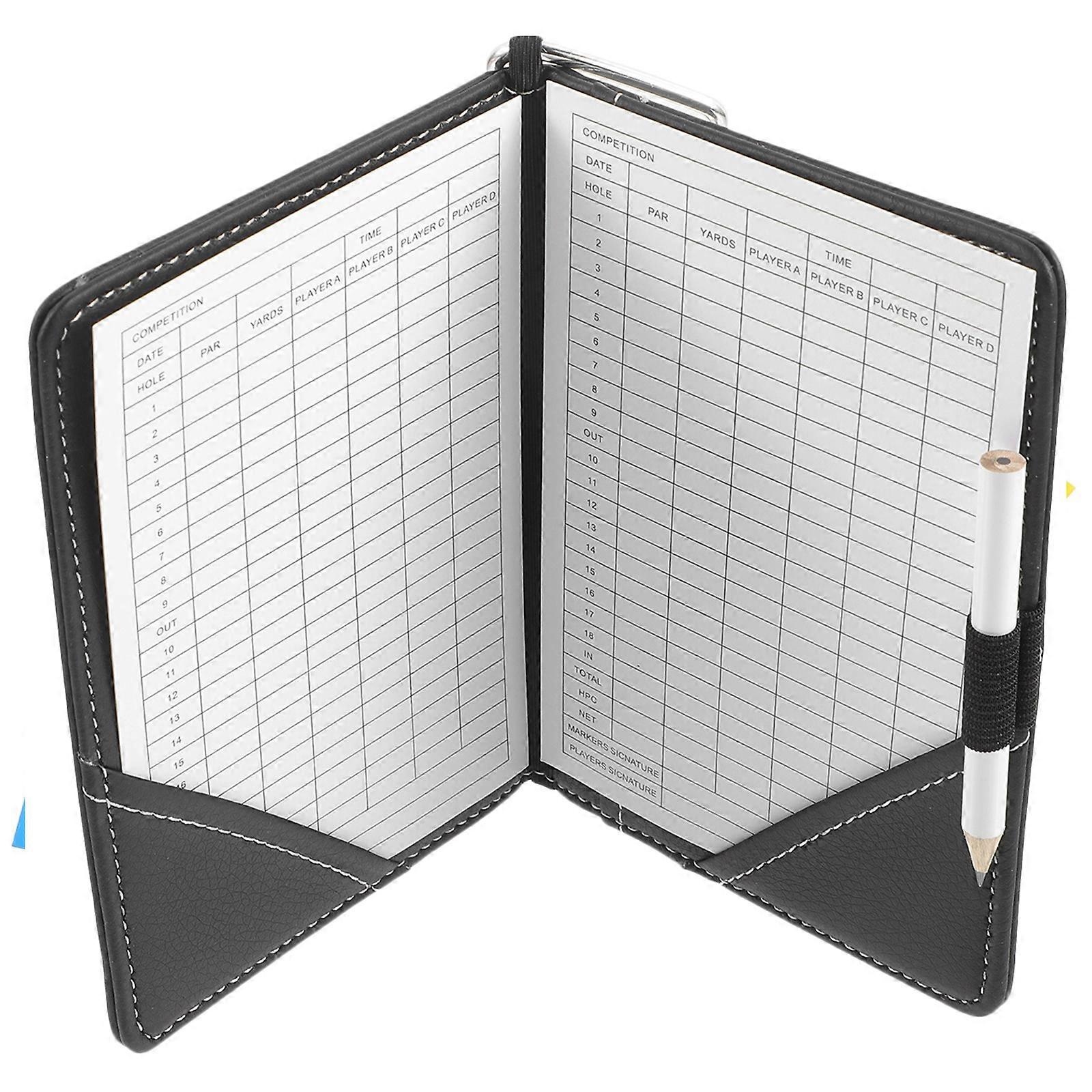Golf Scorecards Holder Scorebook for Record Use 1Set Golf Training Score Keeping Notebook