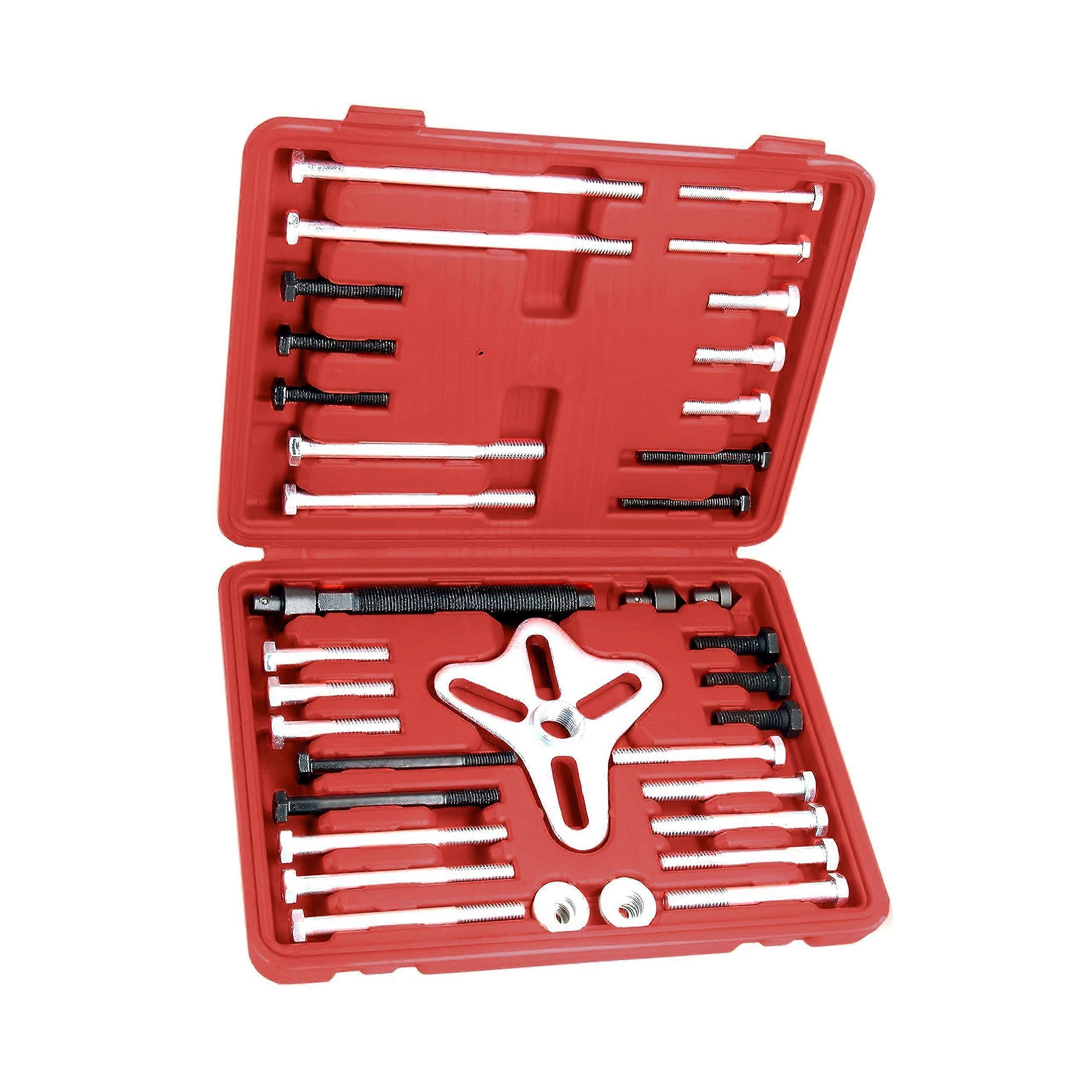 46 Pcs Harmonic Balancer Puller Kit with Gear Puller for Crankshaft Pulley and Steering Wheel