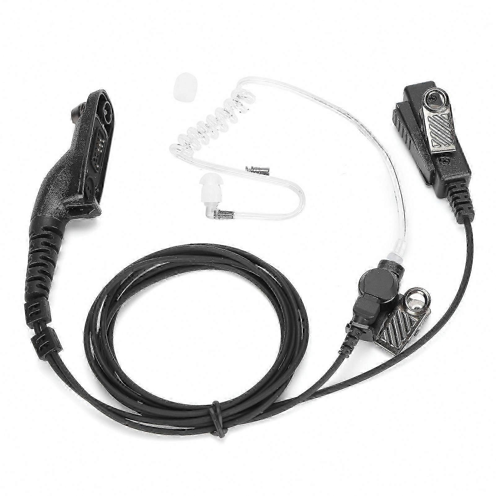Transparent Sound Tube Headset with Rectangular Clip for Professional Two-Way Radios