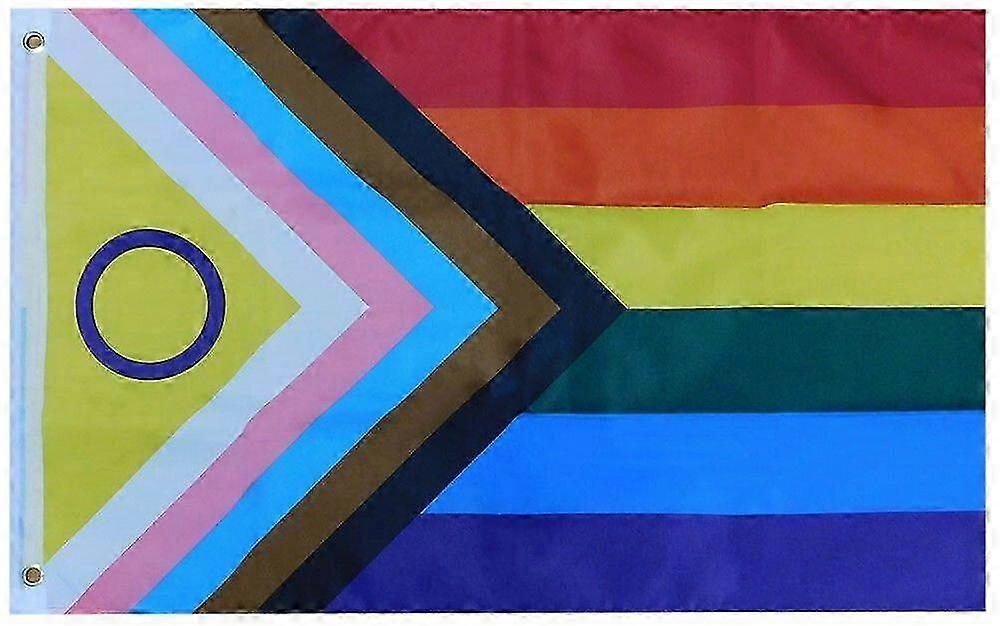 Inclusive Rainbow Pride Polyester Flag House Xm 467