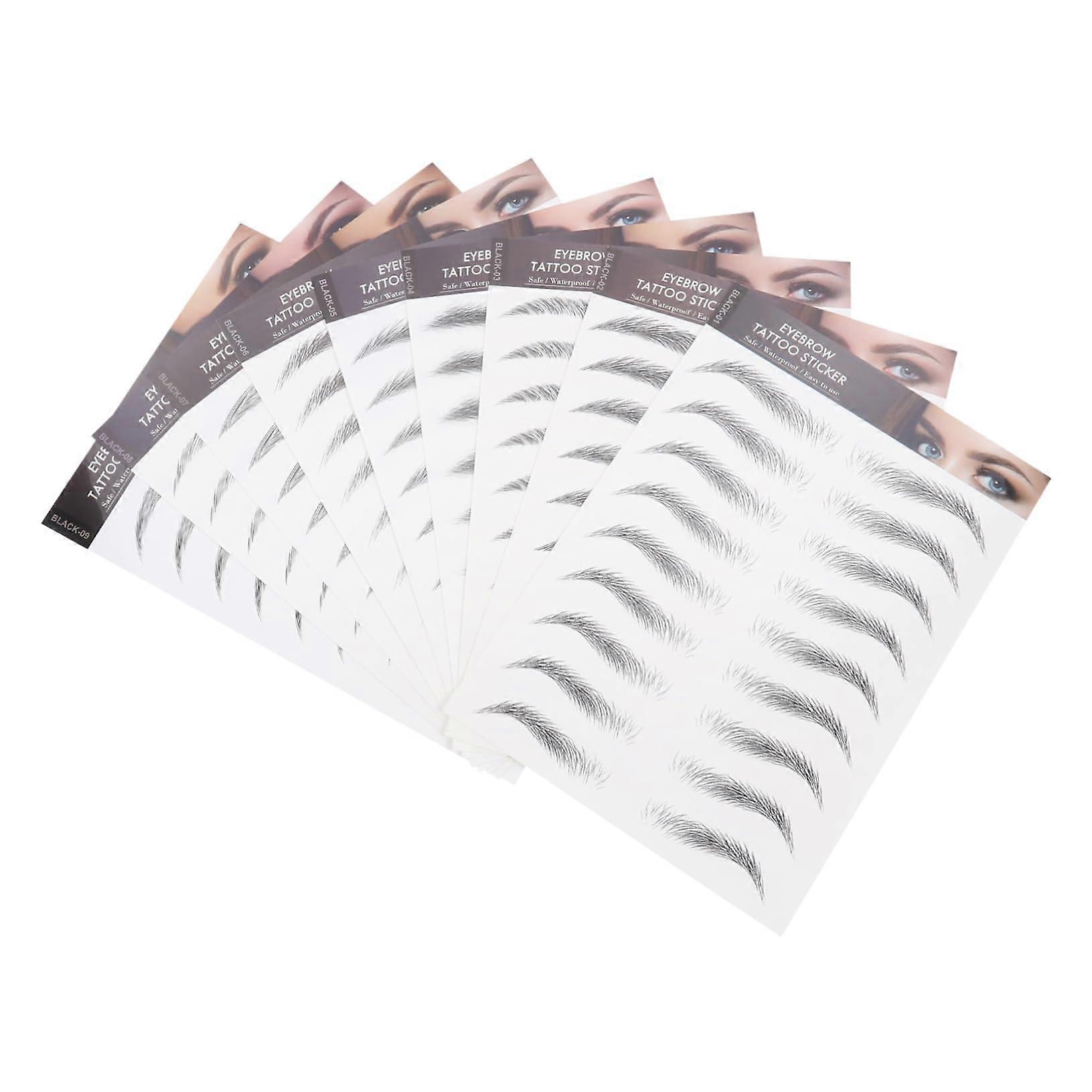 Natural Looking Waterproof Eyebrow Tattoos Stickers for Sparse or OverPlucked Brows