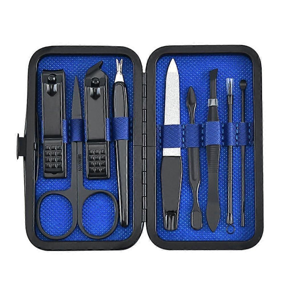 Nail Clipper Set 9pcs RustResistant Manicure Pedicure Kit with Case for Travel