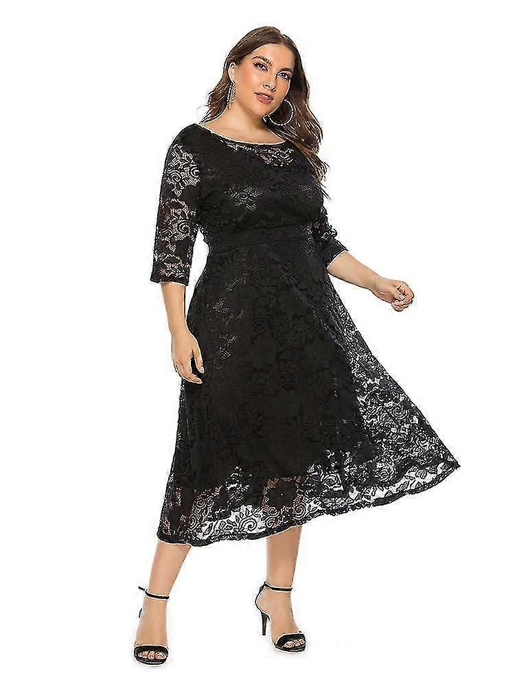 A-line Tea Length Dress With Pockets