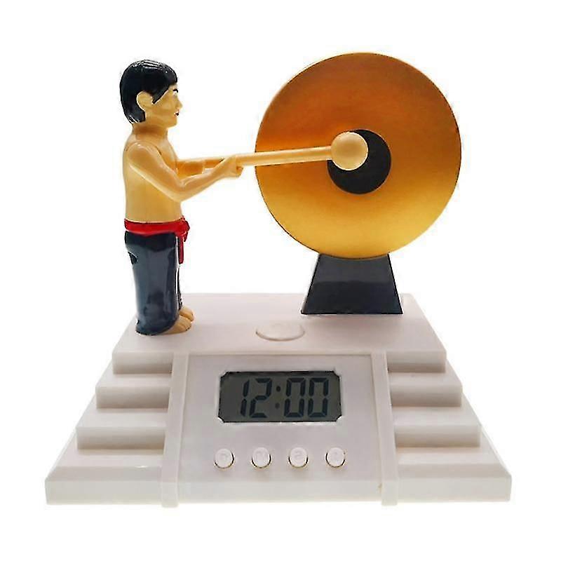 Desk Clock Mute LED Time Display Snooze Function High Volume Classic Knock The